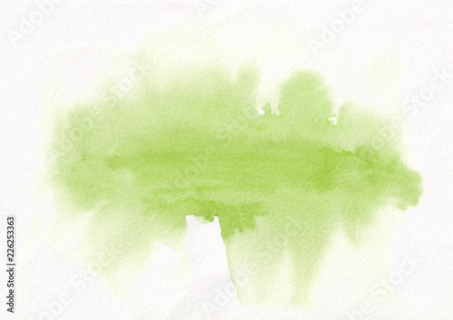 Light green horizontal  watercolor gradient  hand drawn  background. It's useful for graphic design, backdrops, prints, wallpaper and etc
