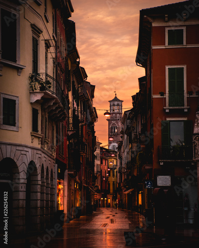 Sonnenaufgang in der Italienischen Stadt Verona
