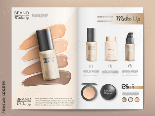 Cosmetics Products Catalog or Brochure Template