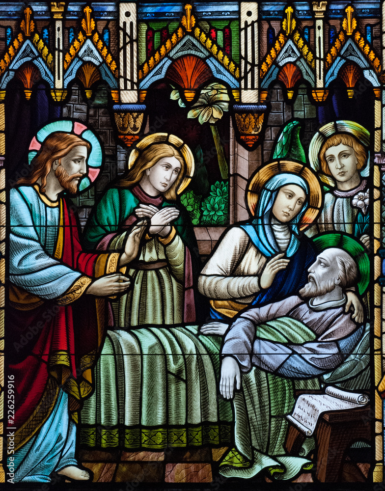 Death of Saint Joseph stain glass