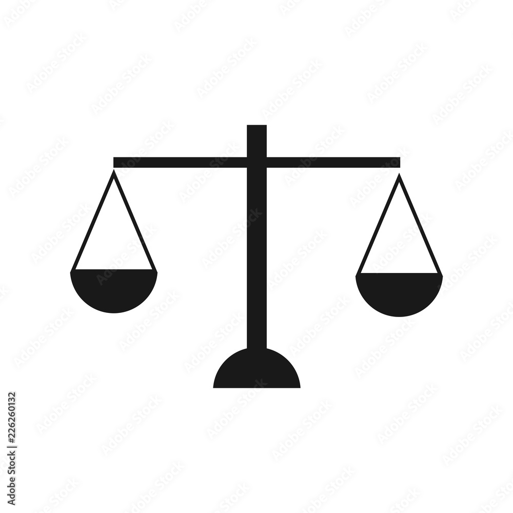 Scales of Justice sign icon. Court of law symbol. Stock Vector | Adobe Stock