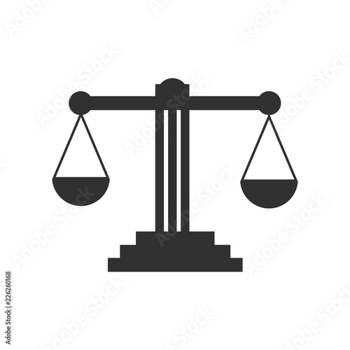 Scales of Justice sign icon. Court of law symbol.