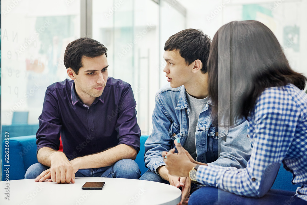 Multiethnic people working in team Multiethnic people working in team
