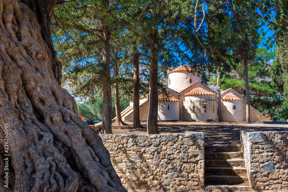 Fototapeta premium The church Panagia Kera in the village Kritsa, Crete, Greece