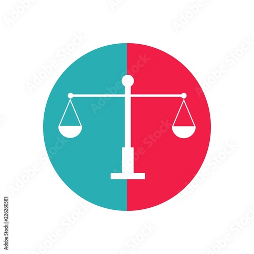 Justice scales lawyer logo design