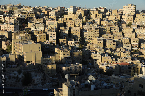 view of amman city seen from the top of the cittadel photo