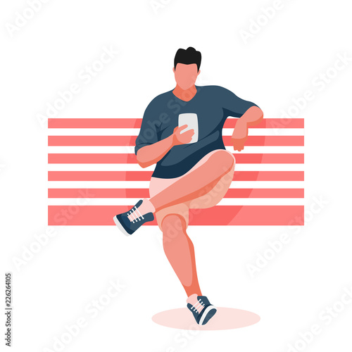 man sitting on a bench