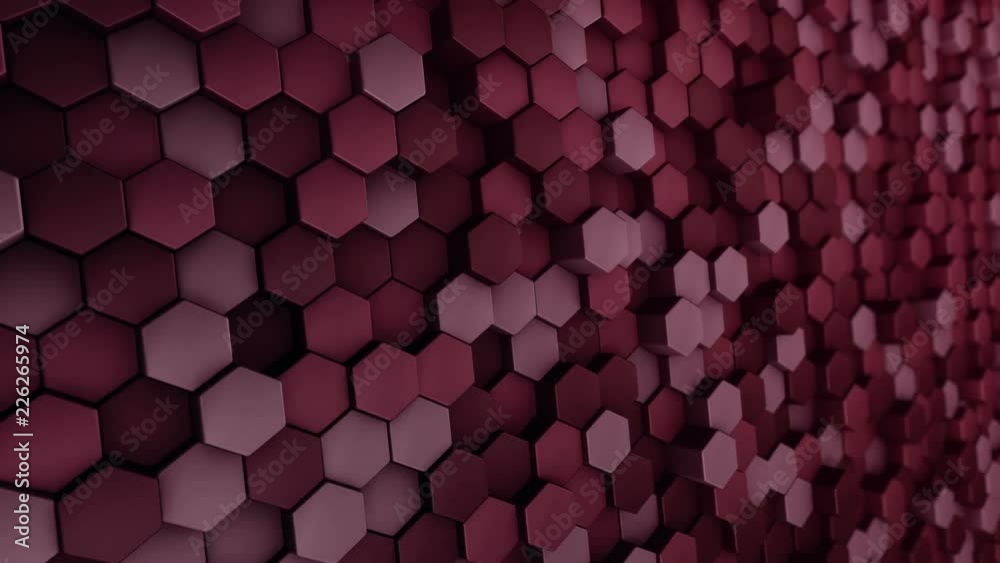 Abstract background with animation of wave mosaic of hexagons. Technological backdrop. Animation of seamless loop. Abstract background with animation of wave mosaic of hexagons. Technological backdrop. Animation of seamless loop.