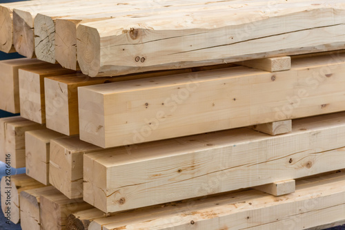 solid wood and laminated wood beams