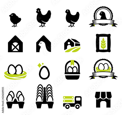 Beginner farmer have basic chicken egg farming. Hobby of family people for selling to market.