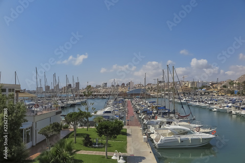 boats in sports port of El campello, alicante, spain