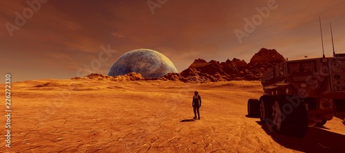 Fotografi Extremely detailed and realistic high resolution 3d illustration of human astron