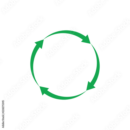 green four arrows in circle symbol vector