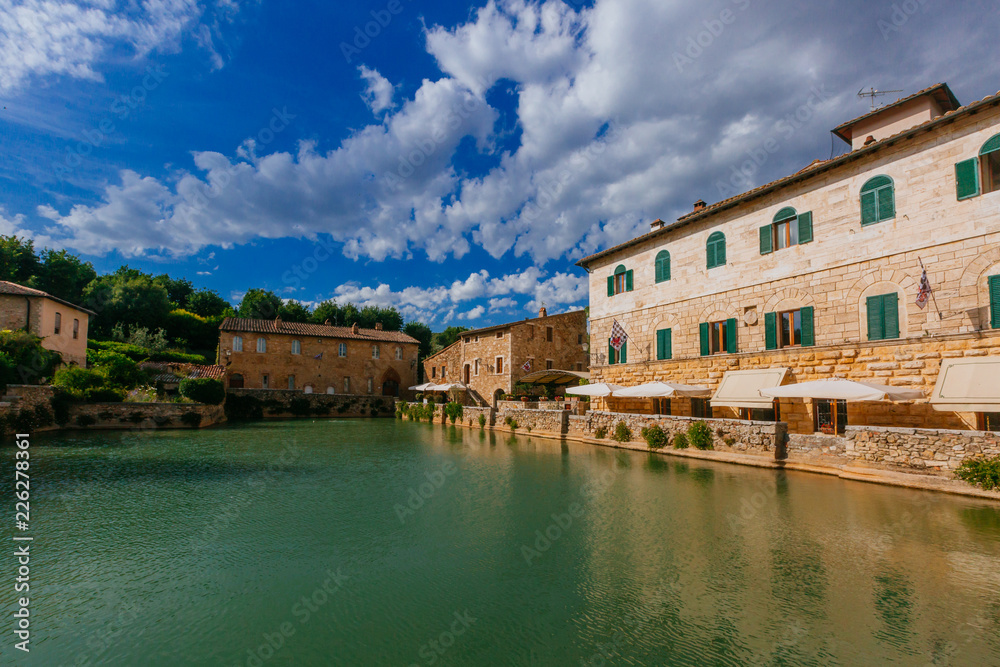 Bath in Bagno Vignoni, Tuscany, Italy