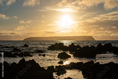 Fotografie Sunset Looking out to Mana Island New Zealand 6