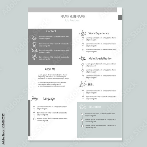 modern classy cv resume template