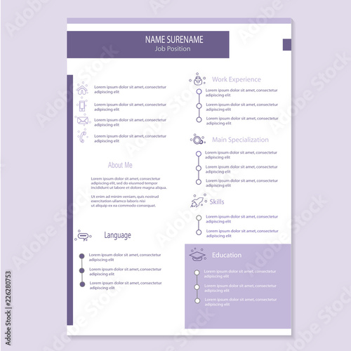 modern classy cv resume template
