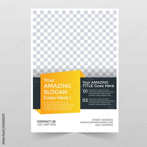 Flyer brochure template in A4 size with space for Photos
