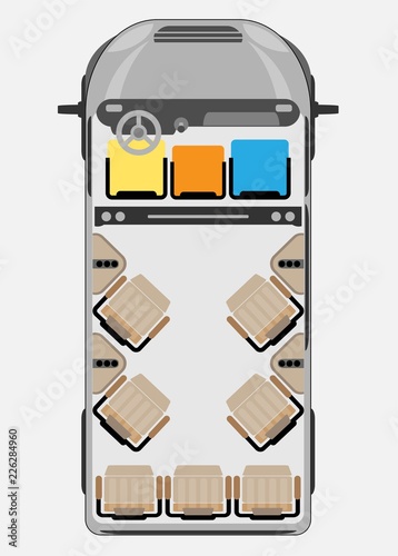 Seat Map of Passenger Big Van Car