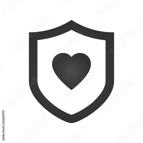 Protection shield with hear...