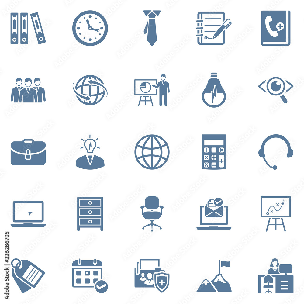 Naklejka premium Office Management Icon Set 2