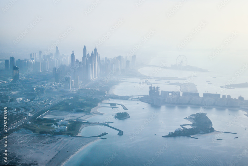 Dubai Emirates breathtaking views from a plane