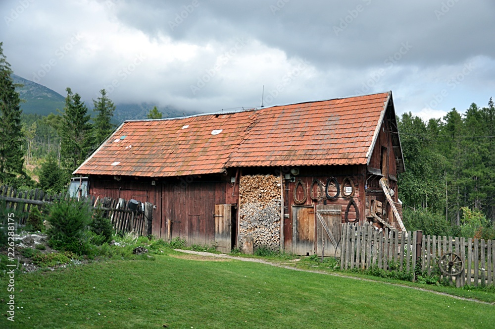 old traditional building in mountains