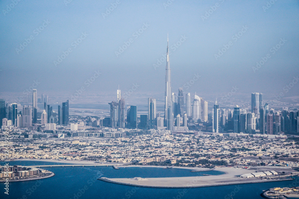 Dubai view from a plane