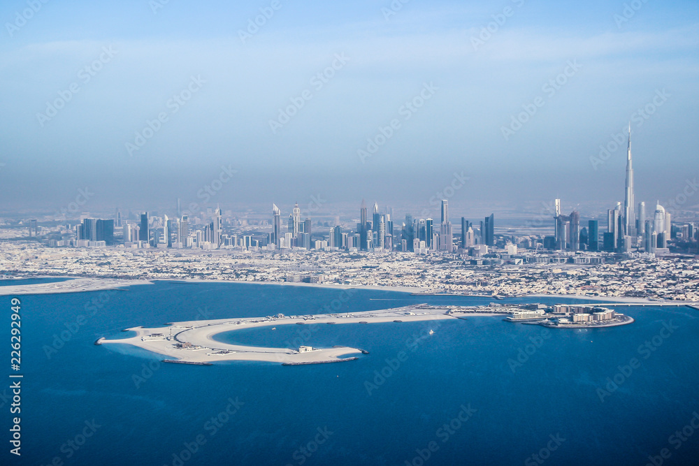 Dubai view from a plane