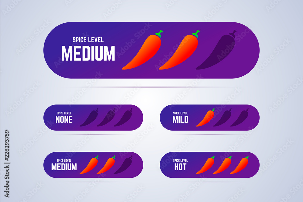 Spice, pepper level vector illustration for web or print. Stock Vector ...