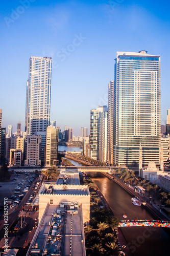 Sharjah modern buildings downtown