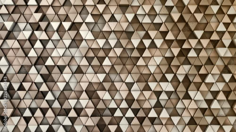 Abstract background with animation of wave mosaic of triangles. Technological backdrop. Animation of seamless loop. Abstract background with animation of wave mosaic of triangles. Technological backdrop. Animation of seamless loop.
