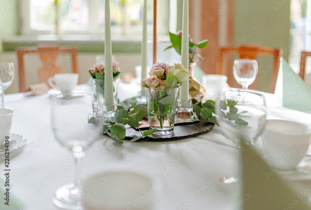 romantische Tischdekoration, Hochzeit romantische Tischdekoration, Hochzeit