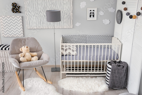 Baby room interior with cri...