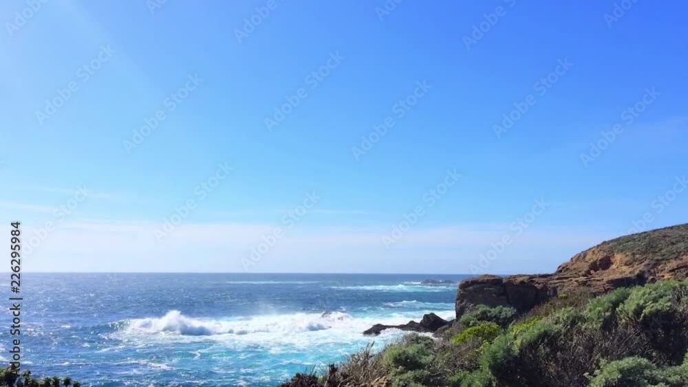 The Pacific Ocean at the Point Lobos State Natural Reserve, California, United States. The Point Lobos protected areas provide shelter to a wide range of fish, invertebrates, birds, and marine mammals The Pacific Ocean at the Point Lobos State Natural Reserve, California, United States. The Point Lobos protected areas provide shelter to a wide range of fish, invertebrates, birds, and marine mammals