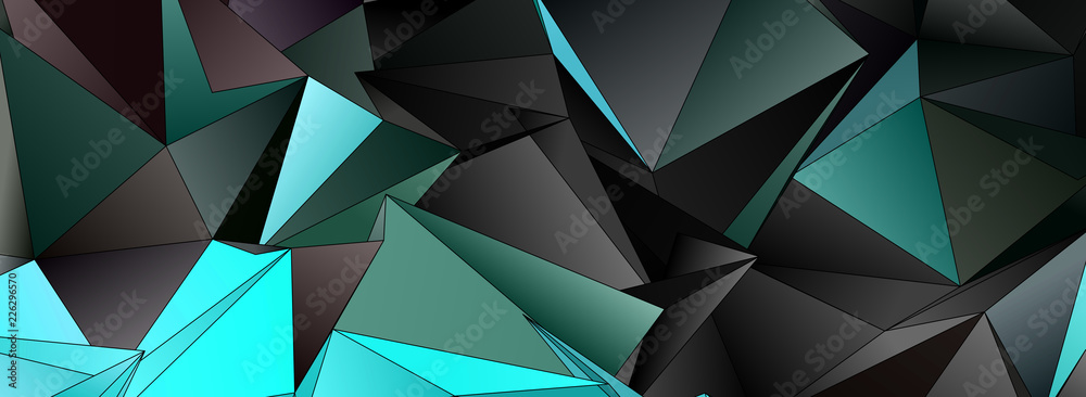 Obraz premium Abstract Low-Poly triangular modern background