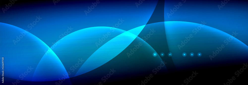 Vector blurred neon glowing circles with flowing and liquid light concept, energy magic fantastic abstract background Vector blurred neon glowing circles with flowing and liquid light concept, energy magic fantastic abstract background