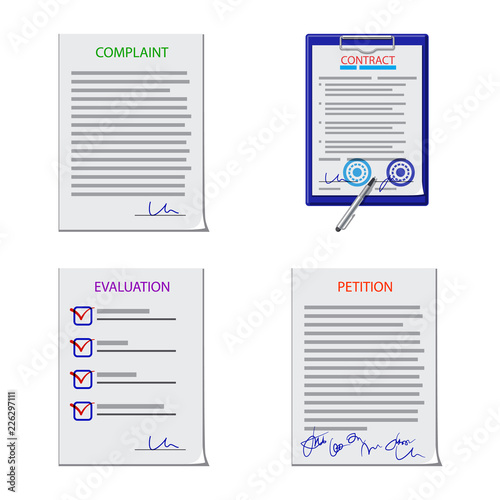 Isolated object of form and document symbol. Collection of form and mark stock vector illustration.