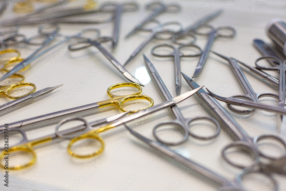 Dental tools and equipment. Over white background Dental tools and equipment. Over white background