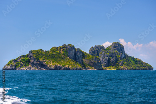 Rocks cliffs in the sea, Ko Yung island, Phi Phi, Andaman sea, K