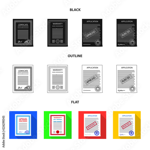 Isolated object of form and document logo. Collection of form and mark vector icon for stock.