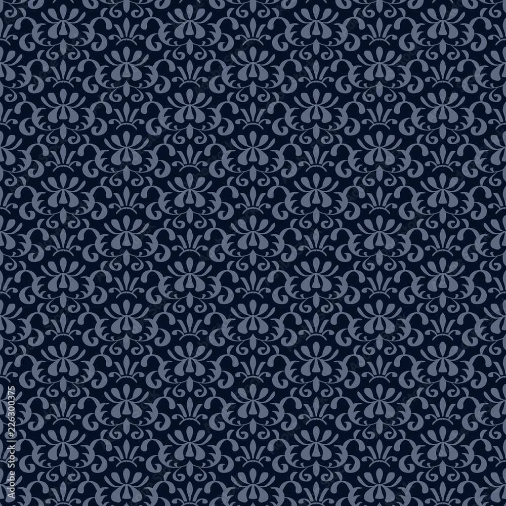 Seamless dark floral background Seamless dark floral background