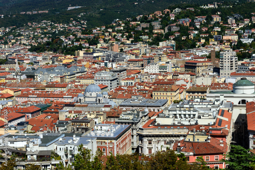 View of View of Trieste City Center, Italy