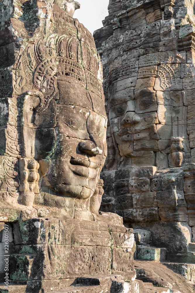  Gesichter am Tempel von Bayon, Angkor, Kambodscha