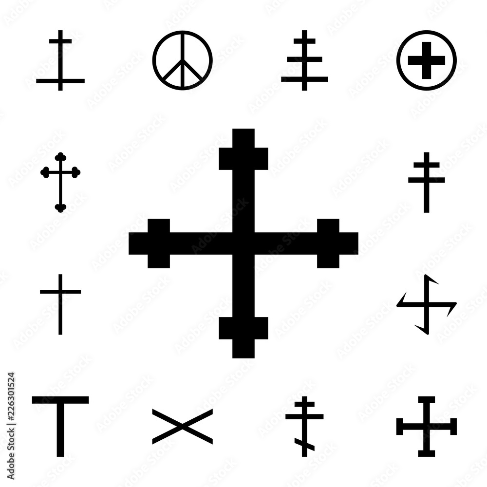 Cross cross-piece icon. Detailed set of cross. Premium graphic design. One of the collection icons for websites, web design, mobile app