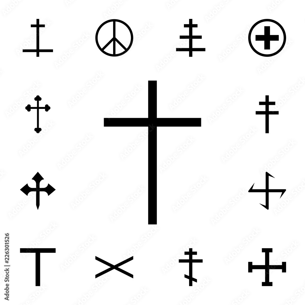 Latin cross icon. Detailed set of cross. Premium graphic design. One of the collection icons for websites, web design, mobile app