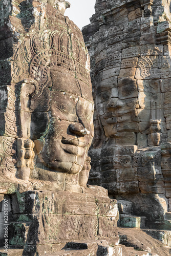  Gesichter am Tempel von Bayon  Angkor  Kambodscha