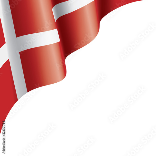 Denmark flag, vector illustration on a white background