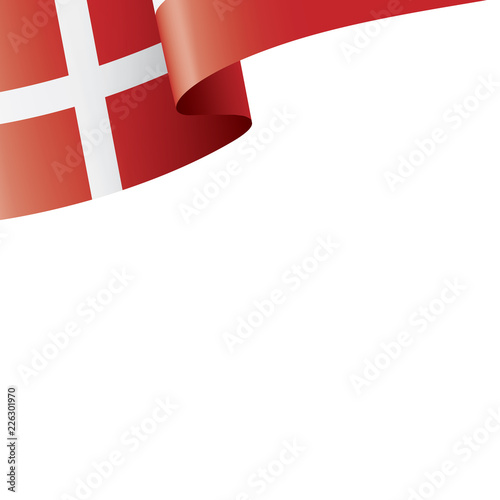 Denmark flag, vector illustration on a white background