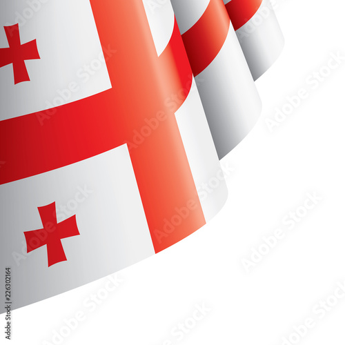 Georgia flag, vector illustration on a white background